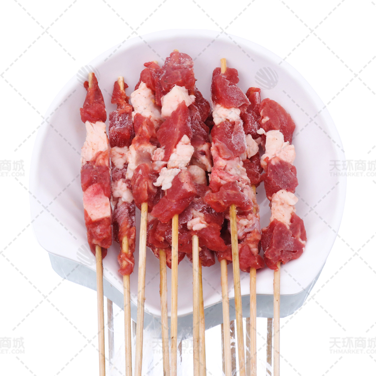 【誉渤】纯牛肉串（原切）  25g*20串*10包 5kg