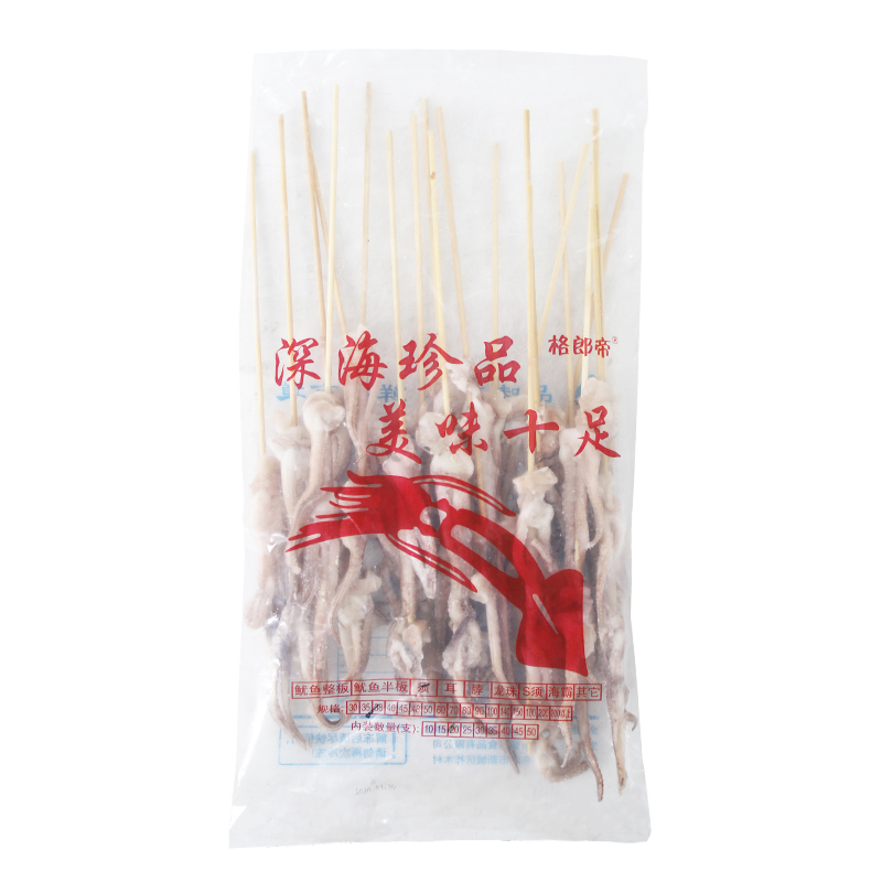 【格朗帝】鱿鱼/鱿鱼须小串（绿胶带）   35g*20串*5...