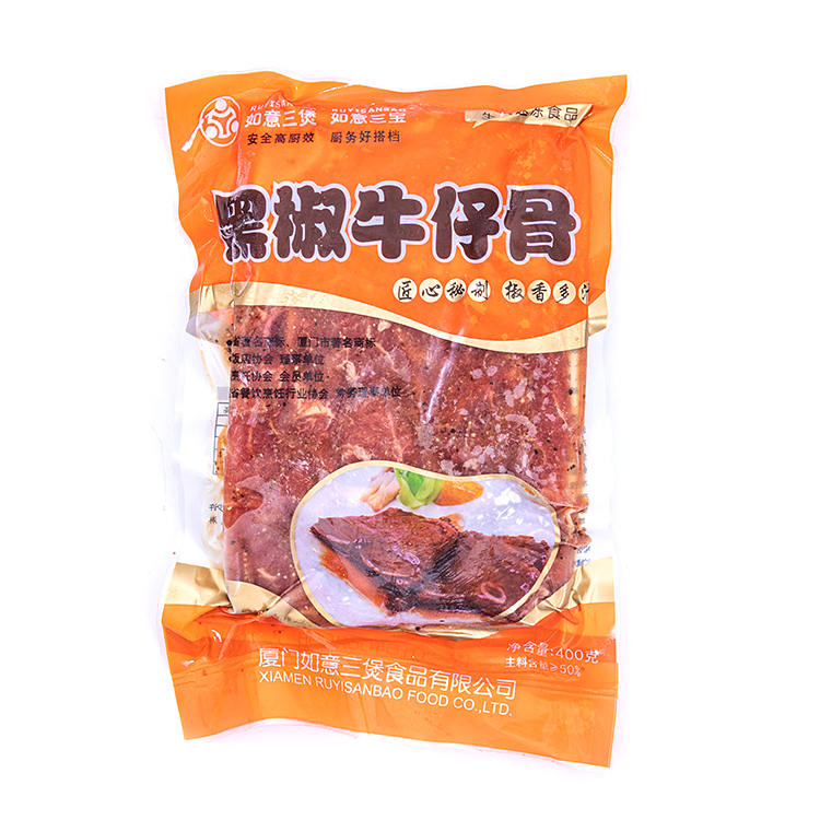 【如意三宝】黑椒牛仔骨 360g*20包 7.2kg