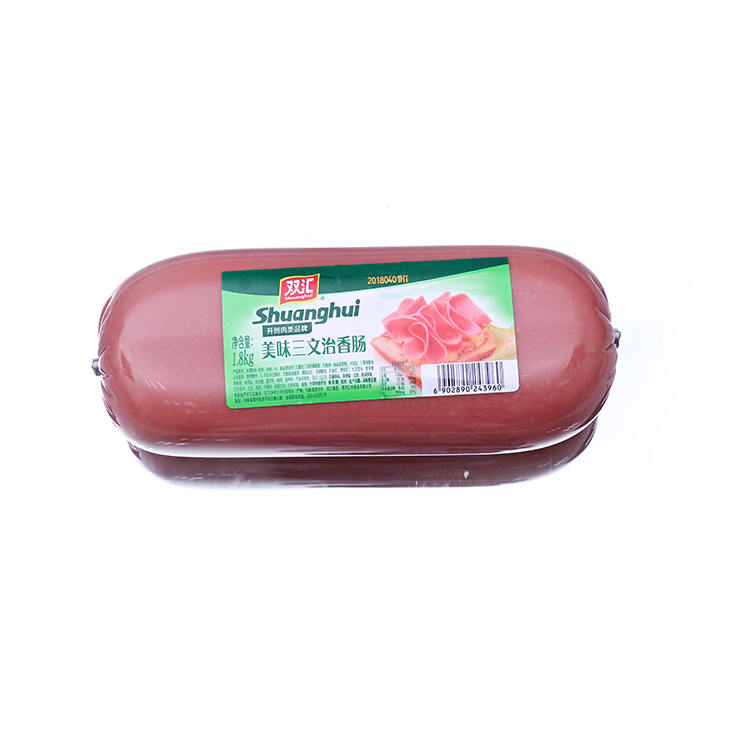 【双汇】【常温】美味三文治香肠（大方腿）1.8kg*4个 7...