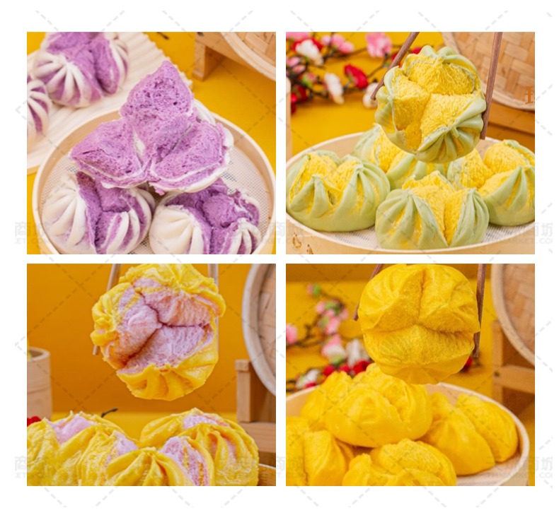 【珍膳良】开花馒头 （多口味 )85克*6只*16袋 8.16kg