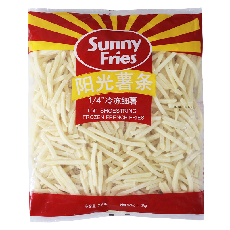 【阳光薯条】1/4冷冻细薯8026D 2kg*6袋   12kg