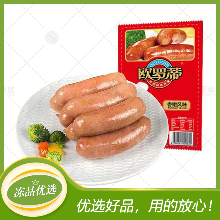 【合慧】欧罗蒂欧式烤肠（香嫩风味）纯肉肠 约65g*10根*...