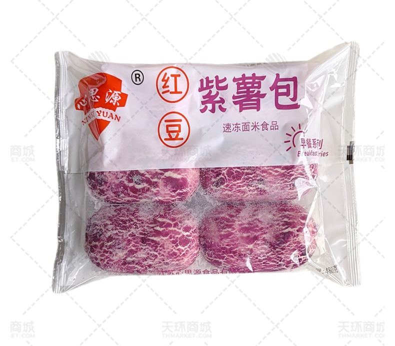 【心思源】红豆紫薯包 480g*16袋 7.68kg
