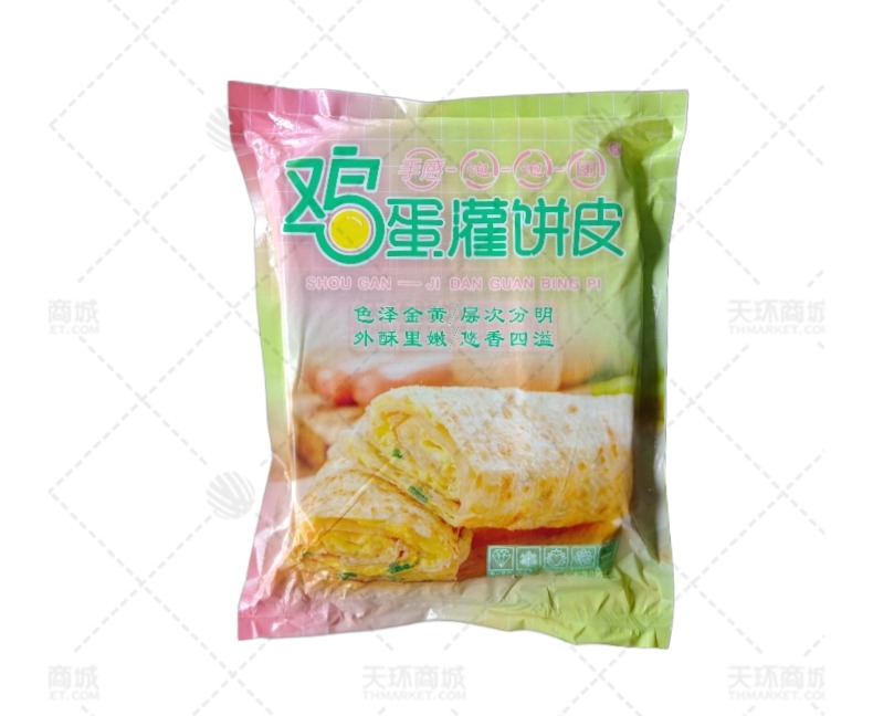 【泡泡团】鸡蛋灌饼 120g*25片*4袋 12kg