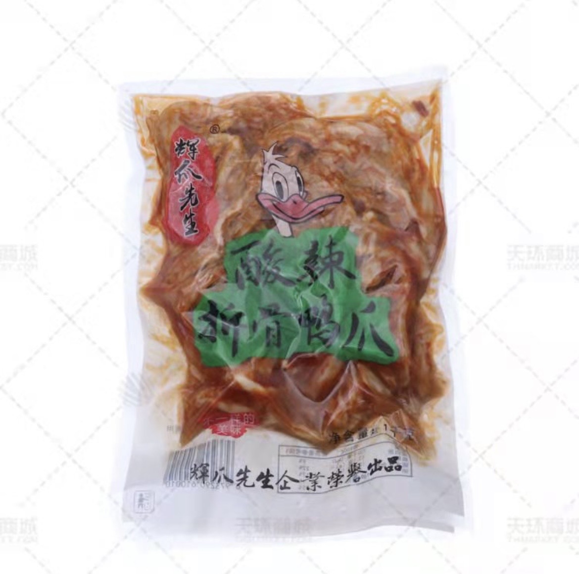 【辉爪先生】酸辣拆骨鸭爪 1kg*8包 8kg