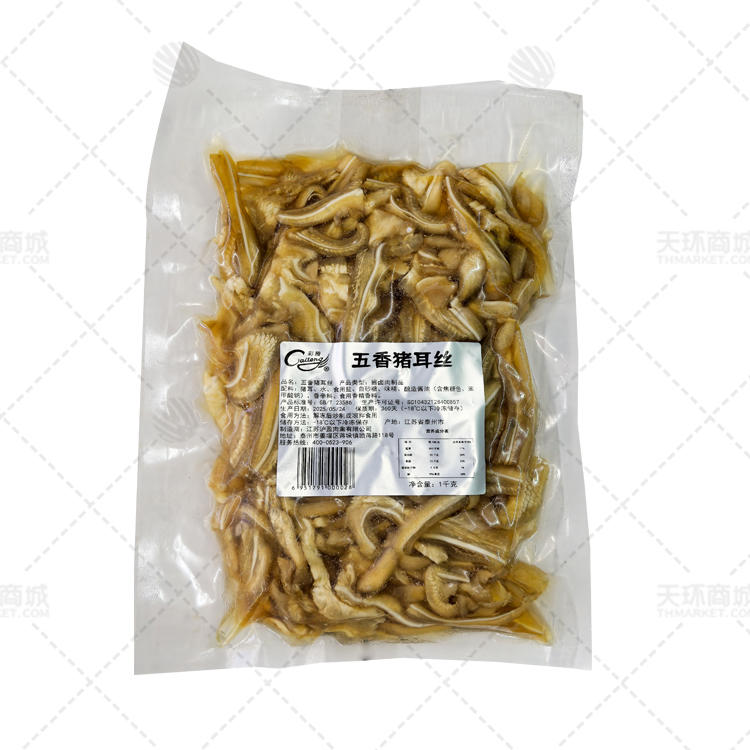 【彩腾】五香猪耳丝 1kg*10包 10kg