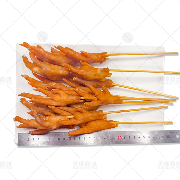 【奕鸡长鸿】卤烤凤爪串/鸡爪串 60g*10支*10包 6k...