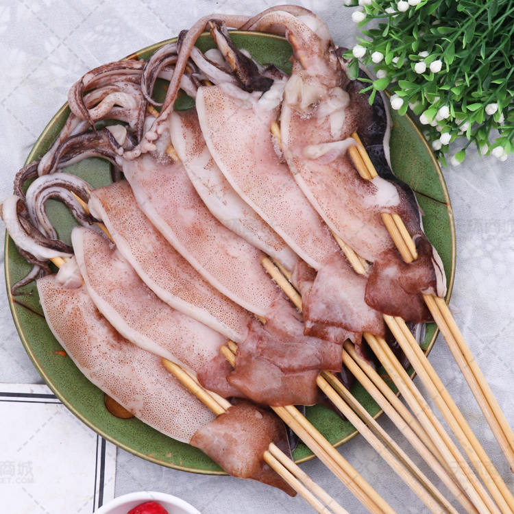 【蓝海湾】 70g鱿鱼板串(透明 蓝色胶带) 70g*20支*5包 7kg/箱